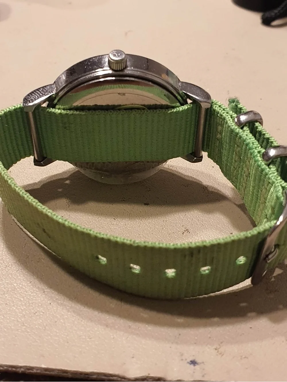 🦋10/$20🦋 Easyread Time Teacher Silver/White Nylon Girl's Educational Watch